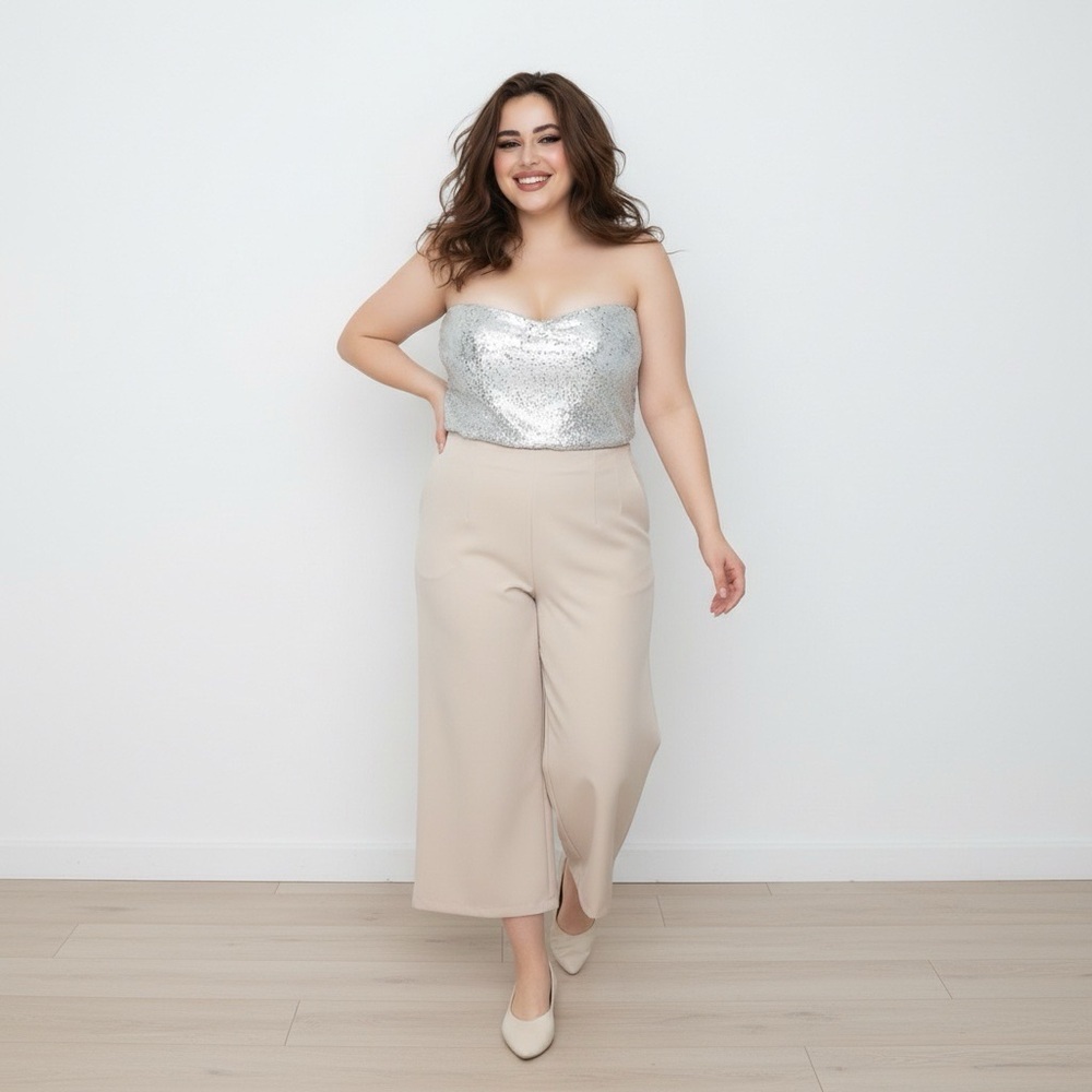Zara Wide Leg Ankle Pants NWT XL